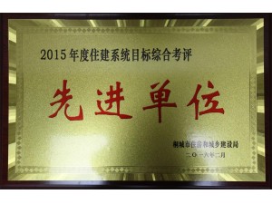 2015年度先进单位